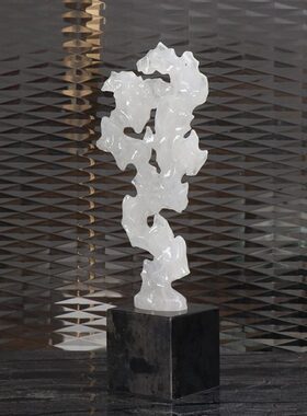 现代新中式树脂太湖石假山工艺品摆件售楼处酒店样板房轻奢装饰品