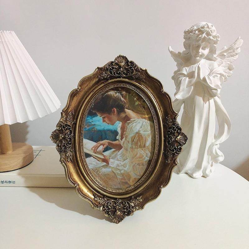 画法式客厅卧室复相框摆装饰欧古式轻奢雕花椭圆形挂墙件XX86226,淘宝优惠券,粉丝福利购,淘宝优惠卷