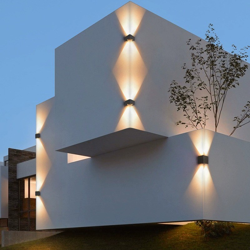 户外别墅庭院灯外墙壁灯防水壁z灯太阳能洗墙灯阳台花园金属拐角 - 图0