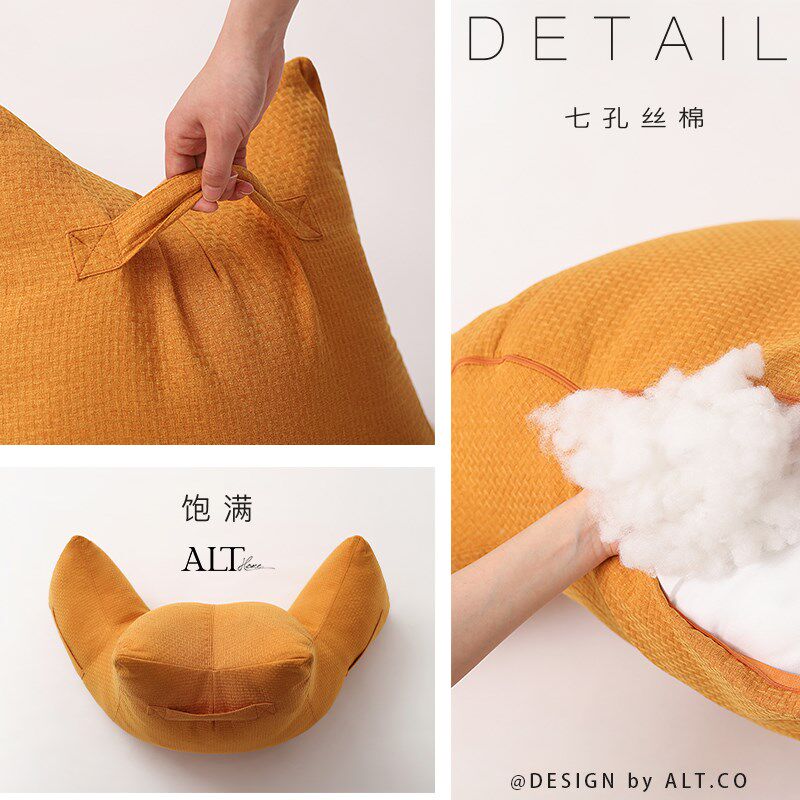 Bedside cushion soft bag maternity neck and waist protector large backrest sofa bed bay window sill reading pillow cushion removable and washable