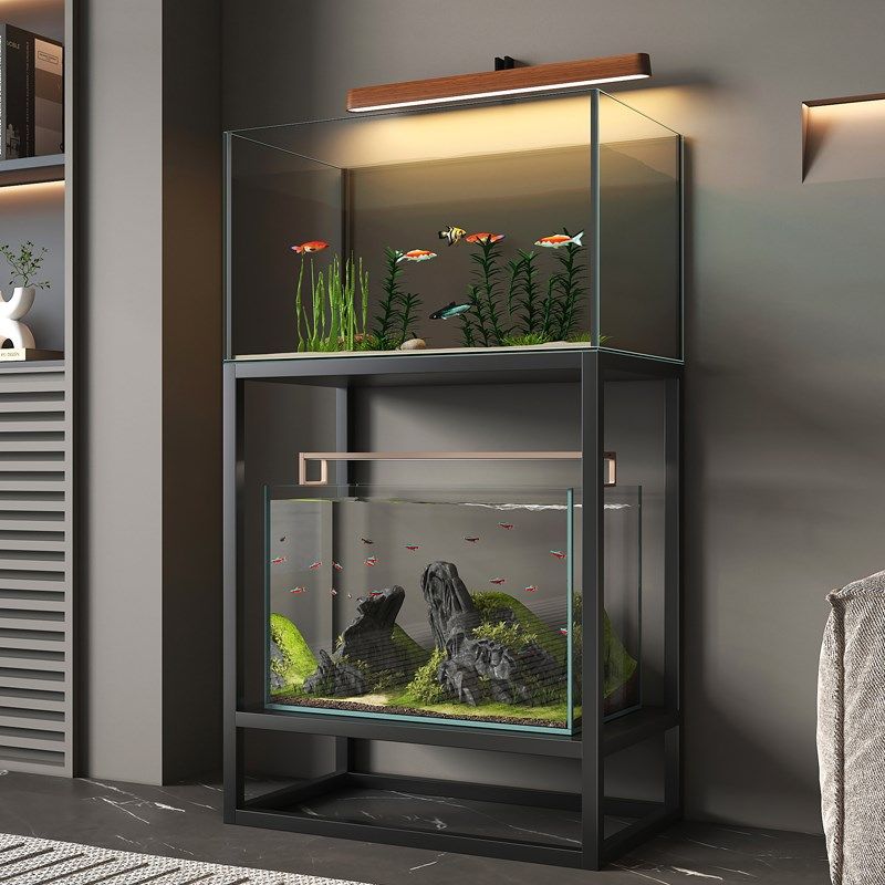 工业风鱼缸架双层鱼缸客厅底柜底滤专用落地架子承重底座托 托架,淘宝优惠券,粉丝福利购,淘宝优惠卷