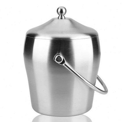 包邮加厚2L加重双层不锈钢带提手鼓形保温冰桶送冰夹冰粒桶,淘宝优惠券,粉丝福利购,淘宝优惠卷