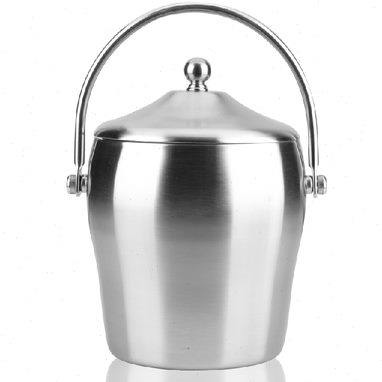 包邮加厚2L加重双层不锈钢带提手鼓形保温冰桶送冰夹冰粒桶,淘宝优惠券,粉丝福利购,淘宝优惠卷