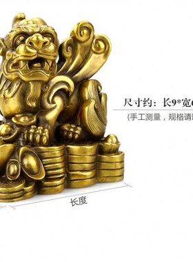 纯铜貔貅摆件全铜招财神兽皮丘居家店铺工艺品小摆设