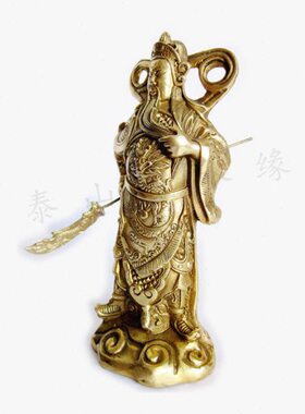 铜武财神关公铜像摆件家居装饰摆设工艺品店铺客厅办公室书房桌面