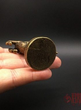实心黄铜做旧马到成功小摆件 实心铜生肖骏马 站立铜马迷你小马