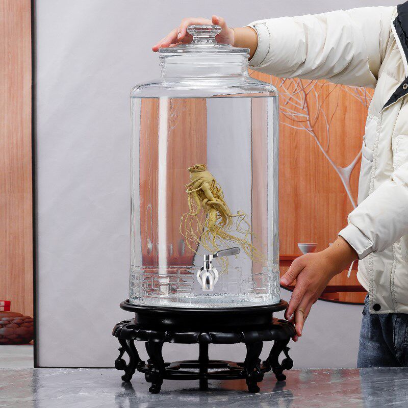 Special wine bottle for soaking wine f High-end soaking wine bottle 10 catties 20 catties 30 catties container thickened sealed wine jar wine jar glass