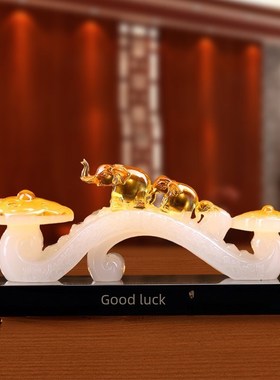 采购产品吉祥如意饰品,大象,领导礼品,办公室客厅,电视柜,入口大