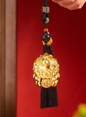 铜抱富貔貅铜挂件花丝工艺品手把件招财装饰节日送礼