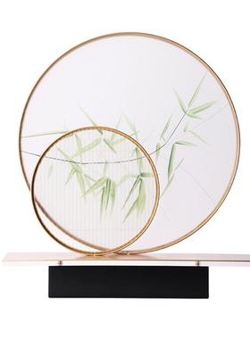 中国风竹子形1322屏风摆件新中式隔断茶室雅间玄装饭店包厢关饰摆