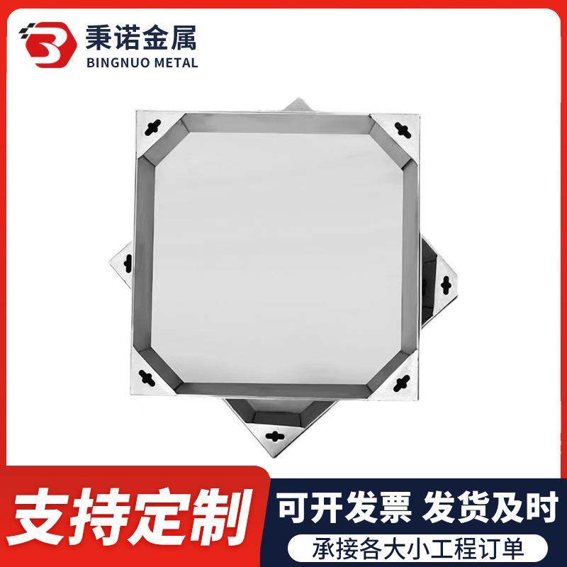 不锈方形井盖50厂家下沉式异钢型窨井盖304/不316锈雨水钢井盖 - 图0