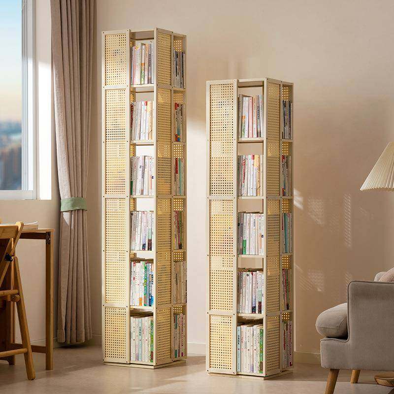 奶油风旋转书架家地书柜省空儿童间落绘本架简SHN约用学生简易置,淘宝优惠券,粉丝福利购,淘宝优惠卷