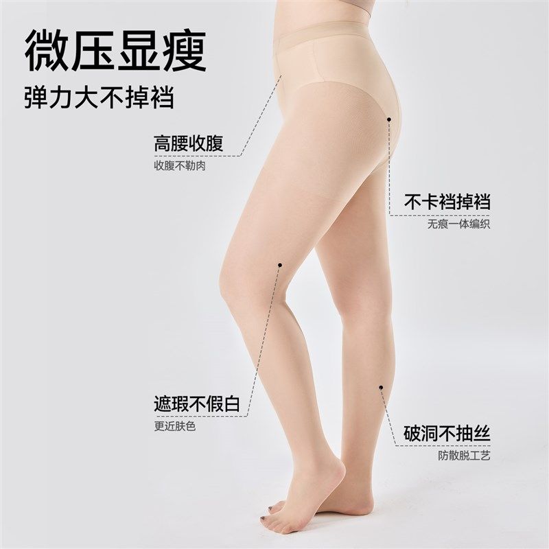 大尺码肉色丝袜女夏季薄款防勾丝胖mm200斤不掉裆加肥加大内搭裤,淘宝优惠券,粉丝福利购,淘宝优惠卷