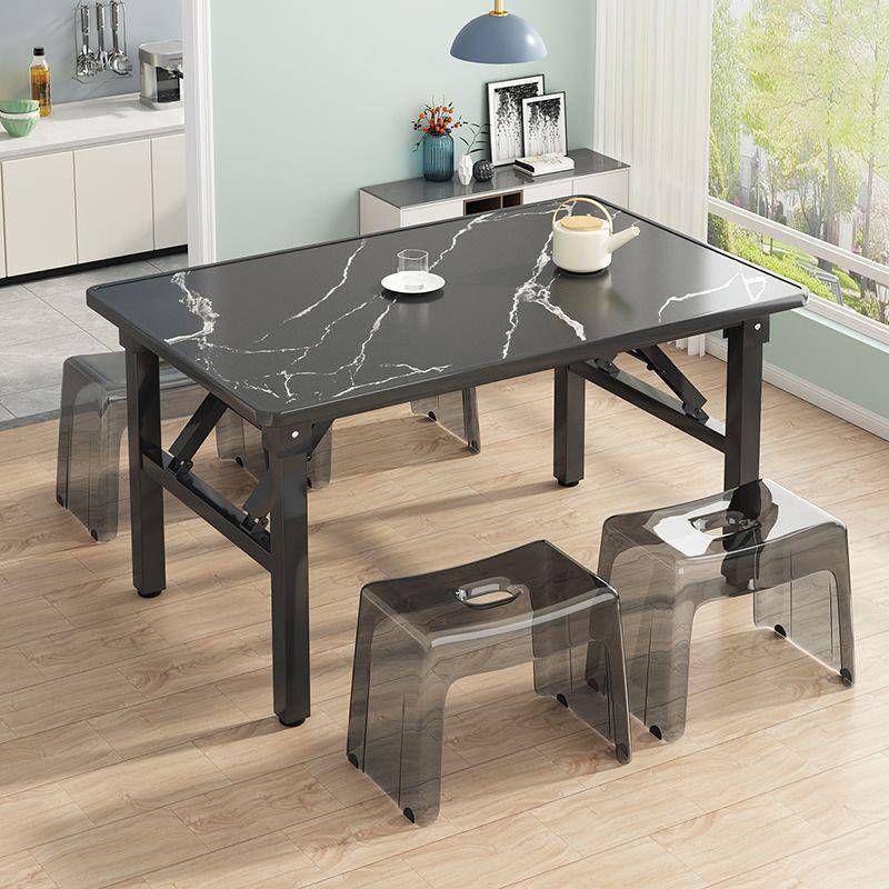 长方形矮桌饭折桌家用吃餐小地桌IVE租房叠宿舍简易桌便携户外摆 - 图0