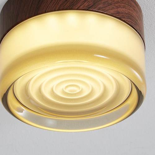 中古风头过廊道灯895玄关入户简约创意胡桃色新中式吸顶走灯灯床 - 图2