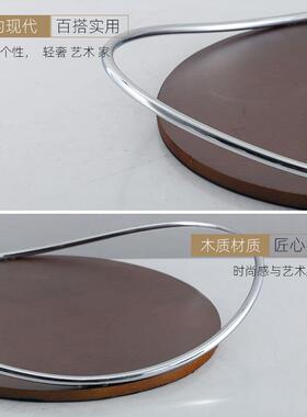 现代简约桃木托盘件客厅茶几家居装饰核品桌摆G25001面件高级摆感