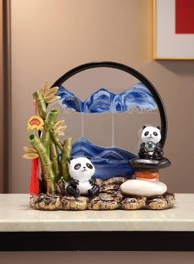 大节号节高升沙竹子熊tb-90577猫流客画摆件厅玄关电视柜酒柜家居