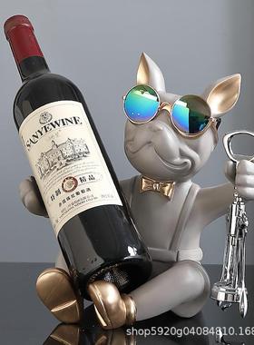 酒柜装品559红件酒架饰摆电镀陶瓷可爱熊客家居厅电视柜摆设轻奢