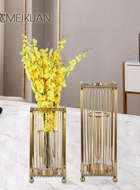 客厅家居饰摆件压器花器电镀拉丝+大变理石C6302防防锈潮软装修品