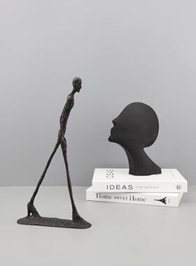 代简约铸意铁人物创摆电件客厅现卧室玄关视柜书房样板房家0840居