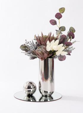 花瓶摆件样板间软饰品现代轻奢创意客厅玄关MC-TY-15餐桌锈房钢不