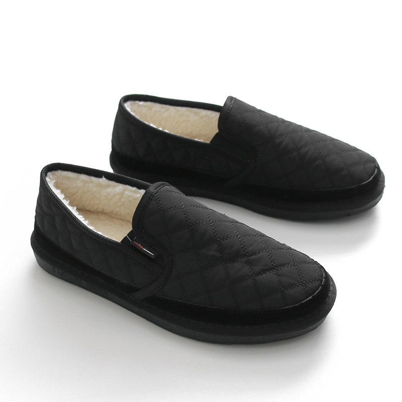 D402冬季加绒加厚保暖棉鞋懒人低帮浅口一脚蹬面包鞋男鞋,淘宝优惠券,粉丝福利购,淘宝优惠卷