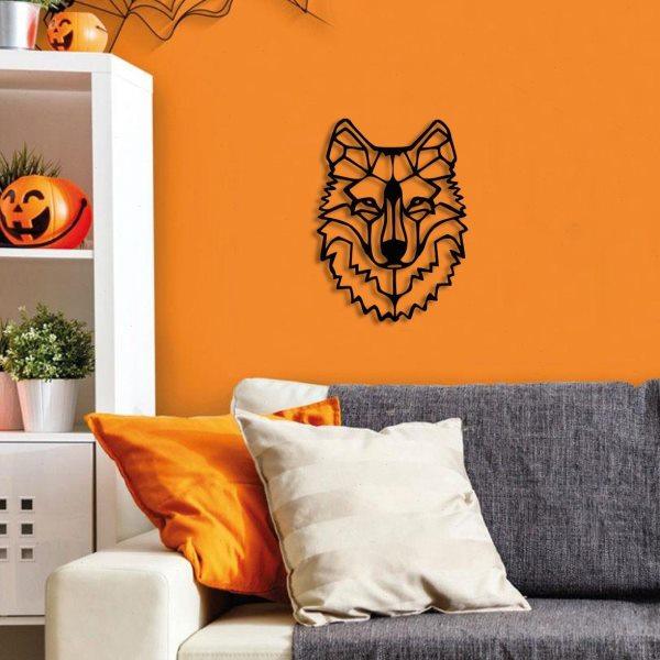 嘻哈狼头线条动物墙面背景挂件装饰卧室客厅走廊金属壁饰铁艺饰品,淘宝优惠券,粉丝福利购,淘宝优惠卷