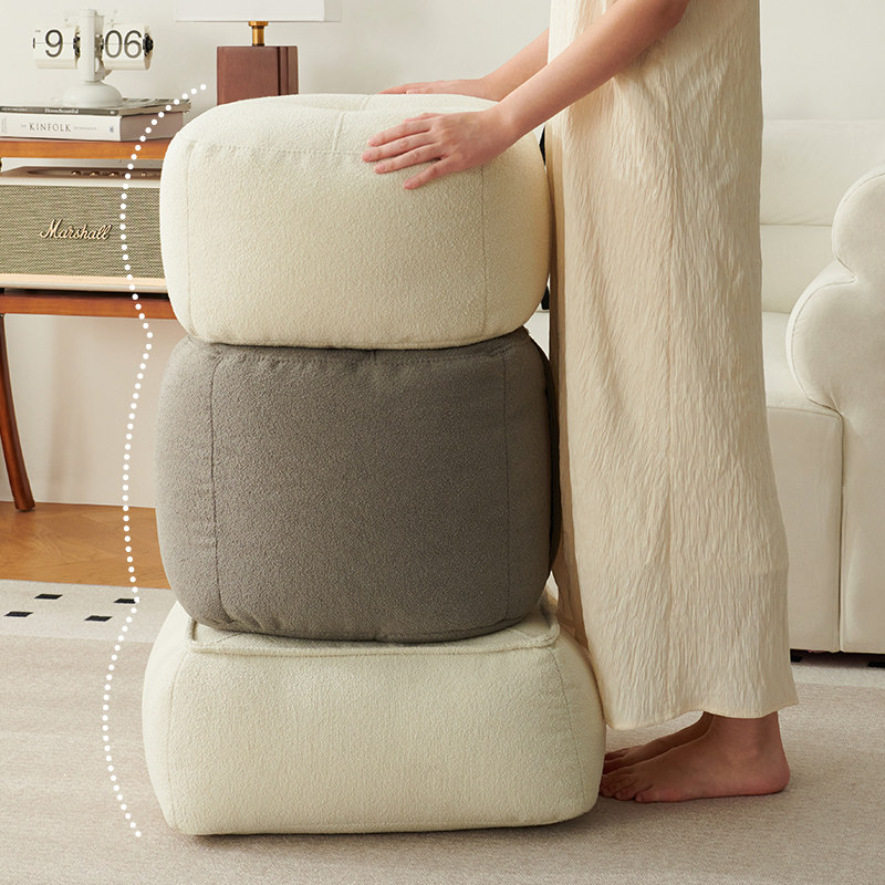 Futon cushion floor living room teddy velvet pouf D tatami bay window household footstool lazy sofa