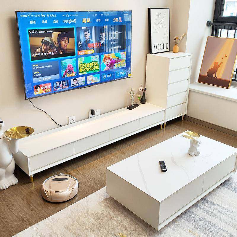 简约现代电视茶987柜实木极简意白式几组合客厅厅柜小户型网红斗,淘宝优惠券,粉丝福利购,淘宝优惠卷