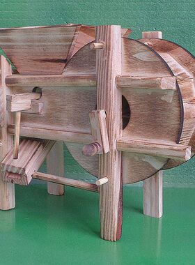农用工具模型谷风车工艺品复古微缩农具打谷机吹谷机模型桌面摆设