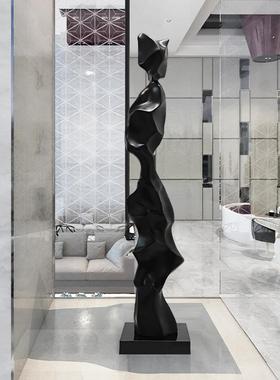 现代轻奢大型玻璃钢雕塑摆件大堂过道走廊落地售楼处装饰品艺术品