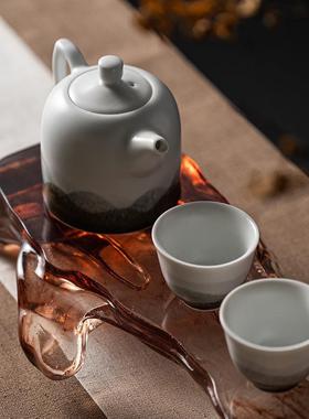 中式流体托盘室盘茶具茶台软装饰品样板房茶禅意MLB-2410宋茶式书