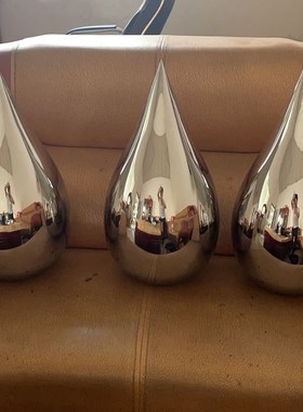 不锈钢镜面水滴造型雕塑金属摆件酒店大堂室内悬挂吊饰装饰品定制