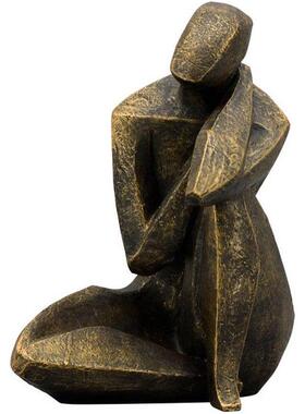 奢金轻色人物小雕塑样G25249装板间酒柜饰品摆件创意家居树脂工品