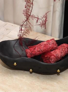 现代简约式轻盘奢果几何HBD体双色摆件样板房售楼处饰软欧装品