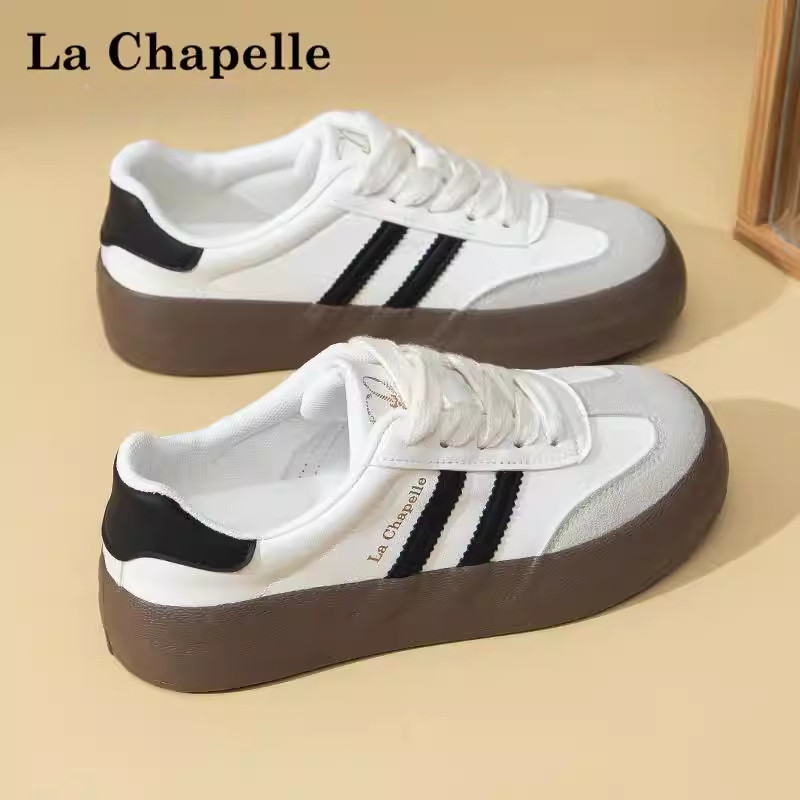 拉夏贝尔德训鞋女2026春季新款女鞋百搭休闲复古板鞋厚底小白鞋子,淘宝优惠券,粉丝福利购,淘宝优惠卷