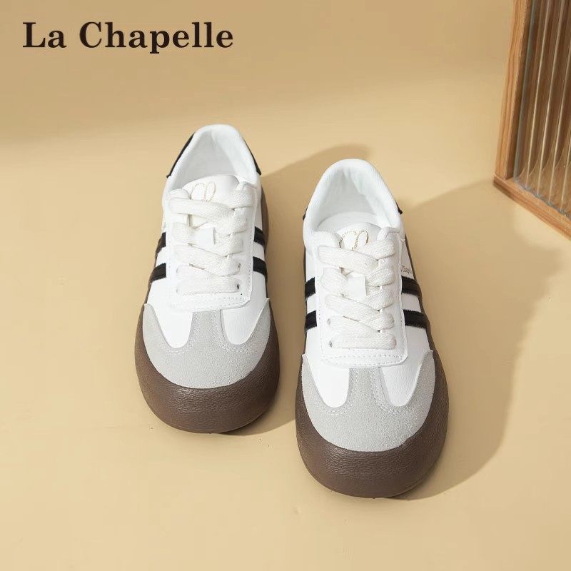拉夏贝尔德训鞋女2026春季新款女鞋百搭休闲复古板鞋厚底小白鞋子,淘宝优惠券,粉丝福利购,淘宝优惠卷