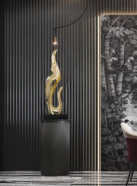 轻奢树脂雕塑摆件艺术装饰品电镀玄关摆饰样板房客厅大厅创意摆设