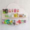 Solid wood small hole hole board custom wall rack jewelry store commercial decoration P wooden display rack wall collection