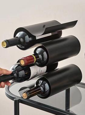 现代简约s形酒架金属饰品电视柜酒柜客厅餐厅装饰桌面创意展示