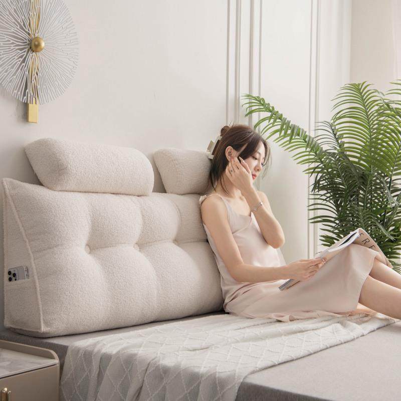 泰迪绒头靠2025床新款45240047床上软包大靠背带垫头枕可拆飘洗窗,淘宝优惠券,粉丝福利购,淘宝优惠卷