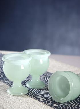琉璃玉酒杯、佛前小茶杯、拜佛财神酒杯、拜佛用品、摆件、家用圣