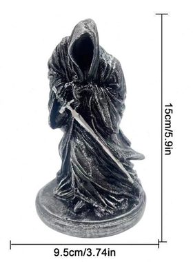 哥特风戒灵树脂黑袍死神北欧式惊悚诡秘暗黑摆件背景礼物 装饰