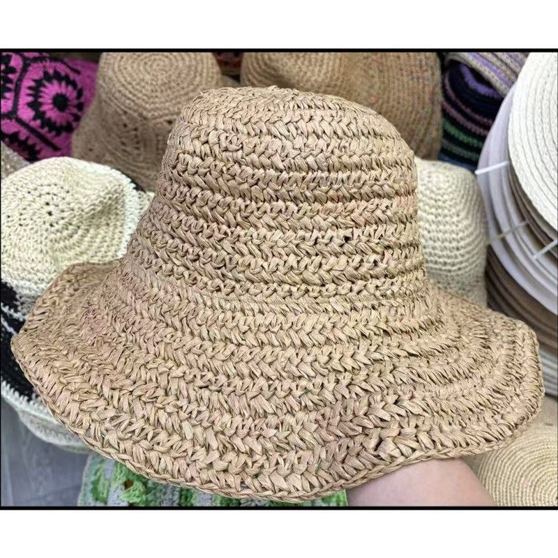 大沿卷边可折叠田园风草帽女夏季海边度假拍照遮阳防晒草编太阳帽,淘宝优惠券,粉丝福利购,淘宝优惠卷