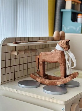 Sunshine儿童房装饰ins拍照道具木制摇摇马摆件装饰品房间小摆设