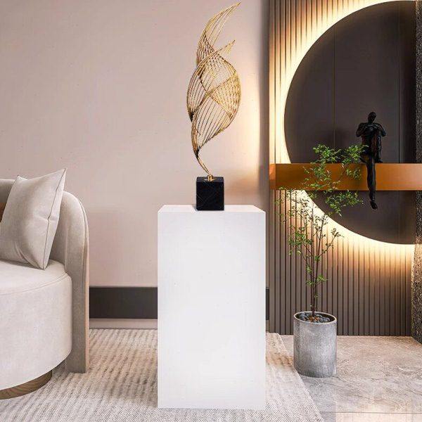 橱窗工艺品白色展示柜台圆形加高地台陈列架花瓶摆件方形垫高底座,淘宝优惠券,粉丝福利购,淘宝优惠卷