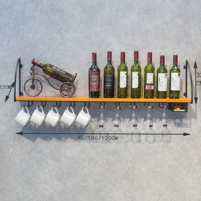 铁艺红酒杯架倒挂墙上实木置物架餐厅葡萄酒架创意壁挂式高脚杯架,淘宝优惠券,粉丝福利购,淘宝优惠卷