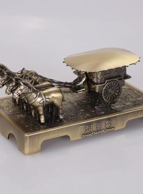 厂西家直供001金属摆件锌游合金车马安特色旅马纪念品秦兵俑摆件