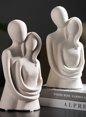 ins风人物摆件现代客厅卧室床头装饰玄关酒柜工艺品摆设结婚礼物