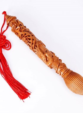 桃木文昌笔挂件木雕摆件学生礼物书房木质吊坠大号书桌中随身饰品